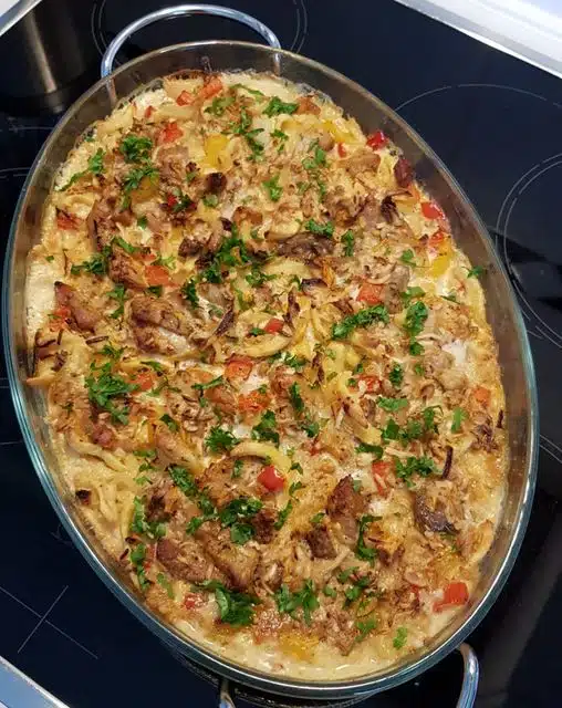 gyrospfanne mit spätzle