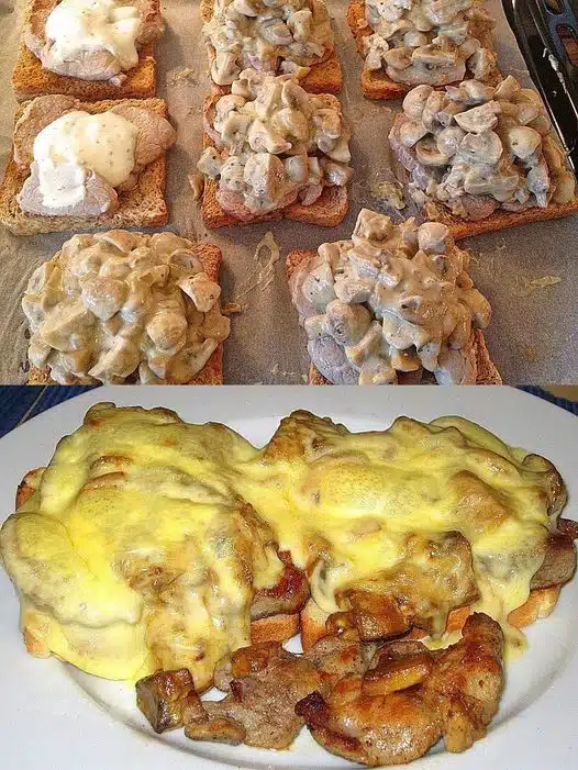 jägertoast mit käse überbacken