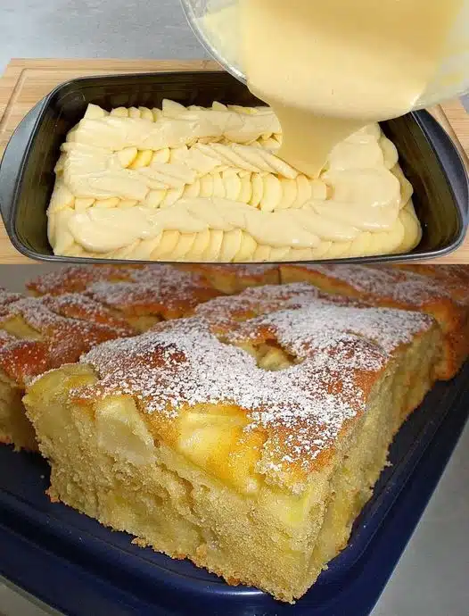 Blitzschneller saftiger Apfelkuchen