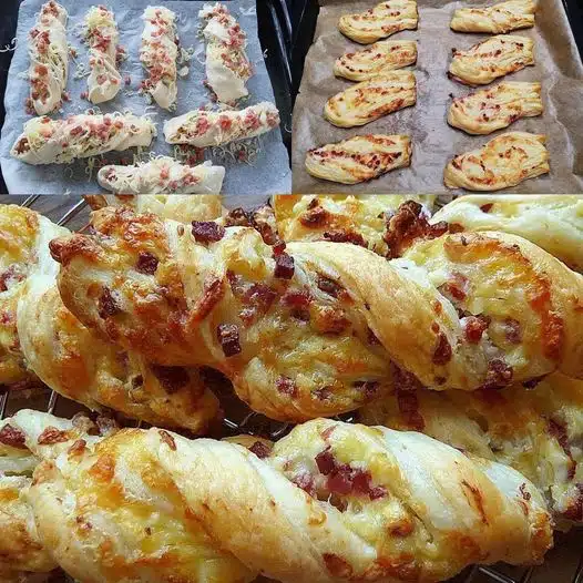 blätterteig käse stangen