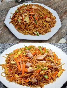 Gebratene Nudeln wie vom Asiaten