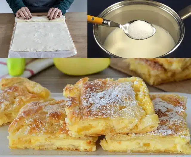 Apfelpuddingscheiben