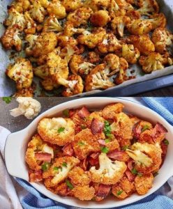 Le chou-fleur sorti du four - fonctionne toujours et a un goût délicieux !