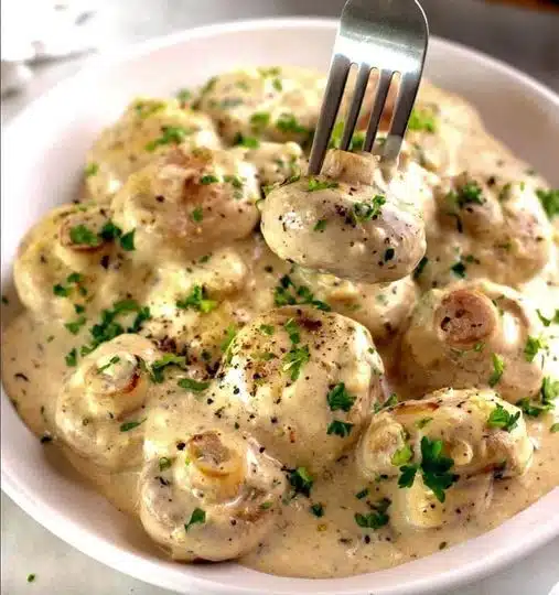 Knoblauchpilze mit Parmesan