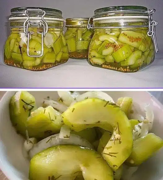 Cornichons à la moutarde doux et aigre, méga délicieux und so einfach zuzubereiten