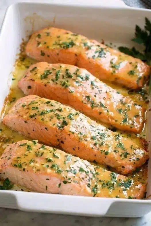 lachs in knoblauch zitronen butter