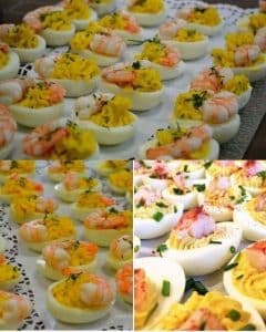 Mimosa-Eier mit Garnelen