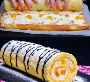 biskuitrolle mandarinen sahne