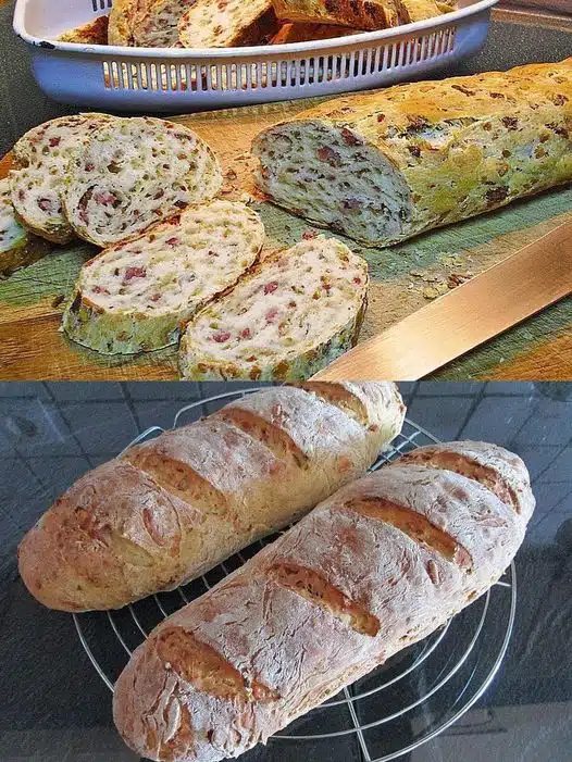 Einzigartig lecker und so einfach! - Zwiebel-Käsebrot mit Schinken