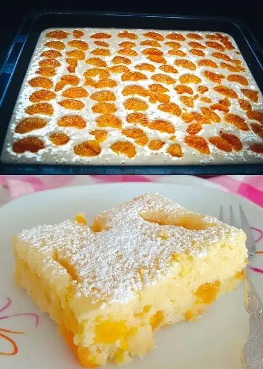 buttermilchkuchen mit mandarinen