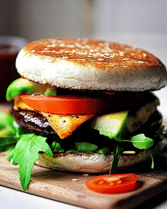 Tomaten-Auberginen-Avocado-Burger: Ein Veggie-Traum, Der Satt Macht