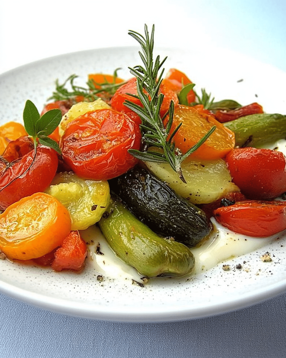 Mediterranes gebackenes Gemüse mit Joghurt und Tomatensauce – Kizartma: Ein Geschmackserlebnis aus der Mittelmeer-Küche