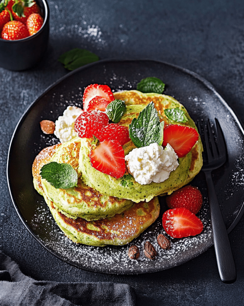 Kräuter-Pancakes mit Erdbeeren & Ricotta: Ein Frischer Start in den Tag