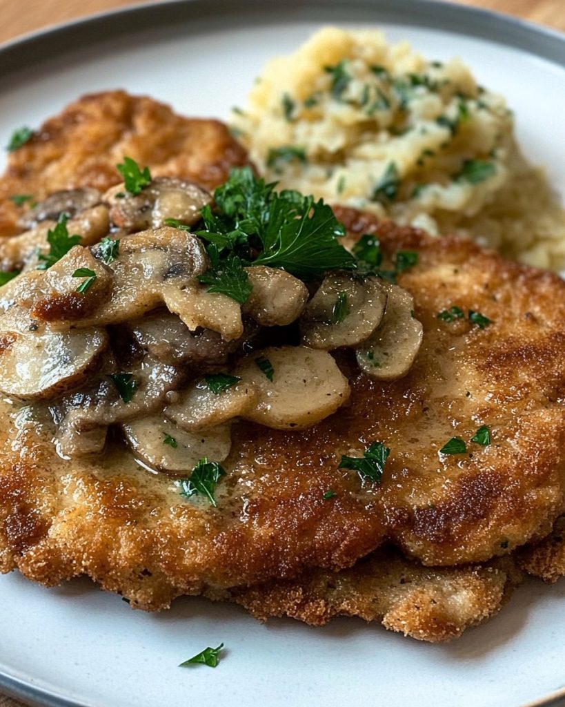 Klassisches Jägerschnitzel