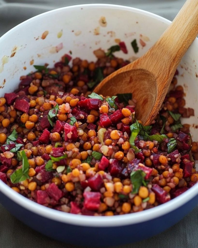 Rote Linsen-Salat mit Roter Bete