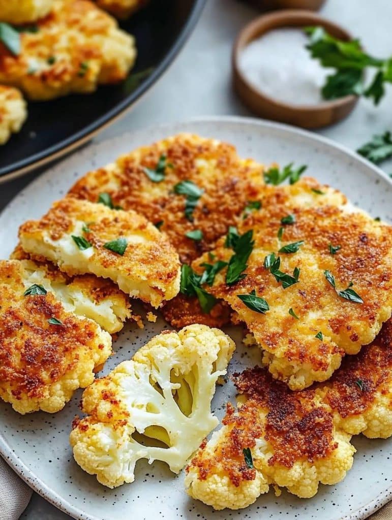 Blumenkohlschnitzel mit 2 Eiern