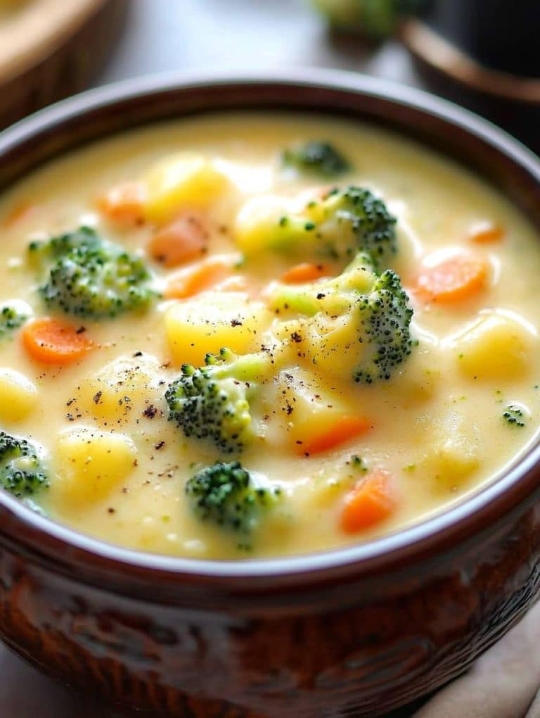 Brokkoli Kartoffel Suppe mit 200g Cheddar