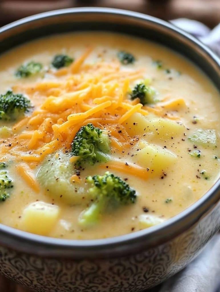 Brokkoli Kartoffel Suppe mit Käse in 20 Minuten gekocht