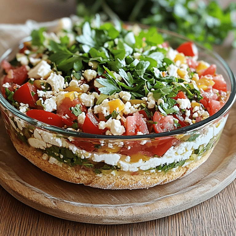 Mediterraner Ciabatta-Schichtsalat: Ein Frischer und Farbenfroher Genuss