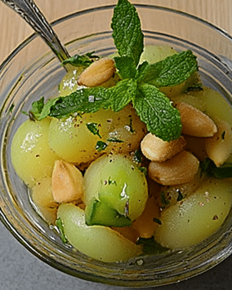 Gurken-Melonen-Salat mit Pinienkernen und Minzblättern: Ein Erfrischender Genuss für Heiße Tage