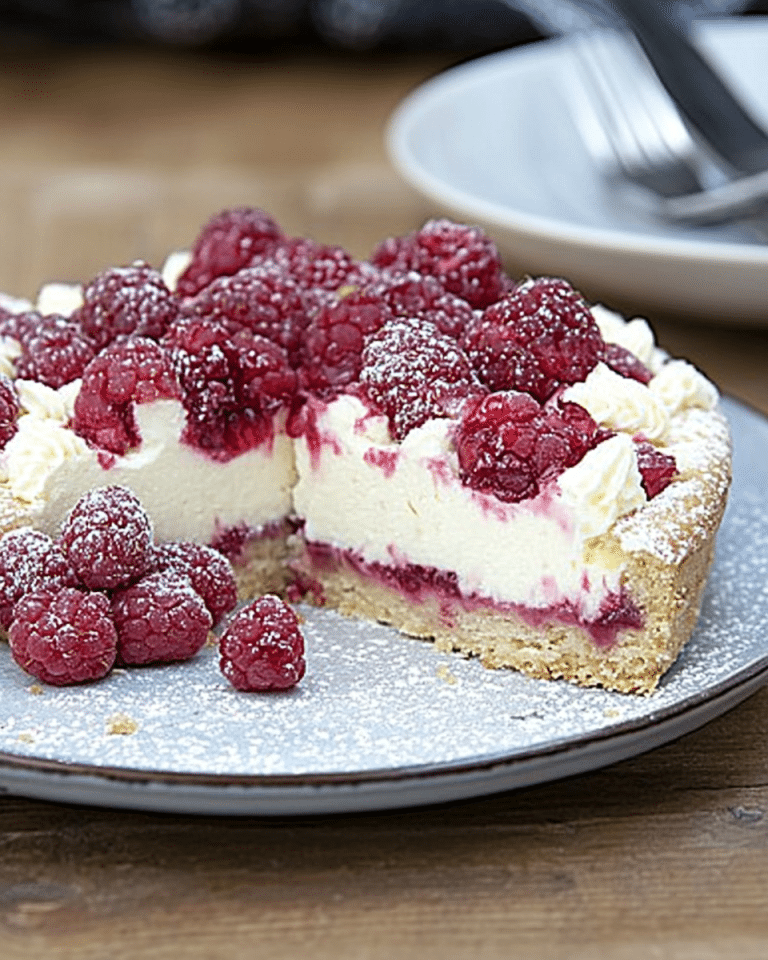 Käsekuchen mit Himbeeren und weißer Schokolade: Ein Himmlisch Cremiges Dessert