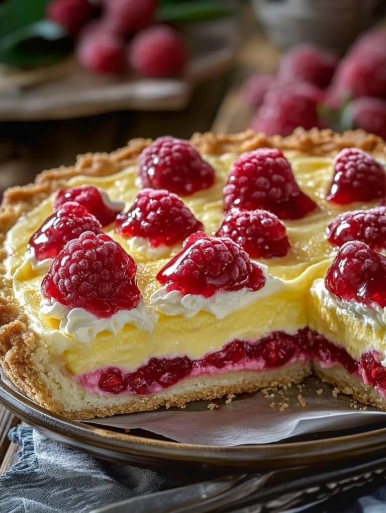 Käsekuchen mit Himbeeren