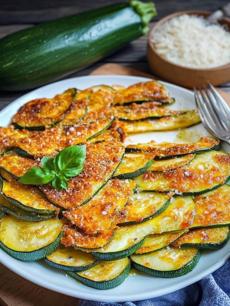 Panierte Zucchini-Scheiben mit Parmesan