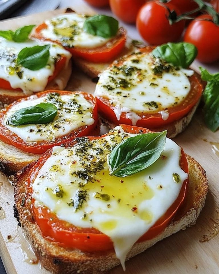 Tomaten Mozzarella Toasts im Ofen