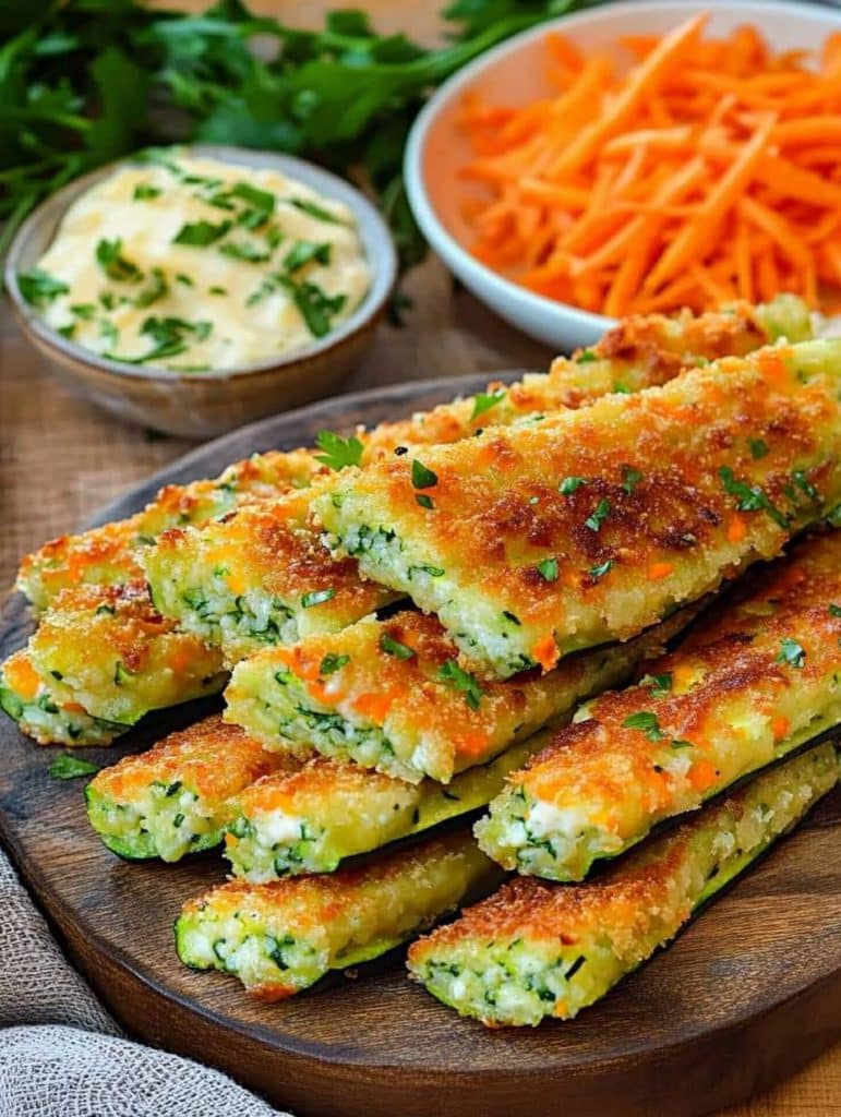 Zucchini Sticks mit 100g Käse