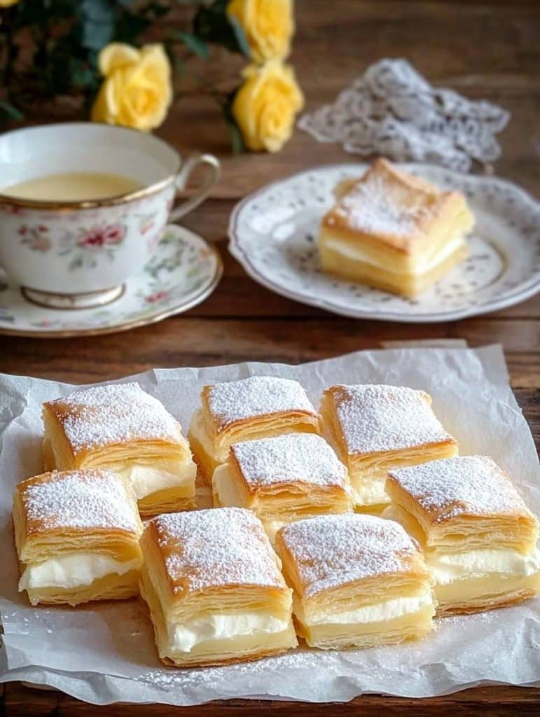 Vanillecremepudding im Blätterteig mit nur 4 Zutaten