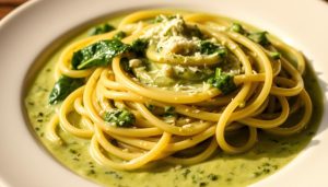 Spaghetti Mit Spinat Frischkase Sauce