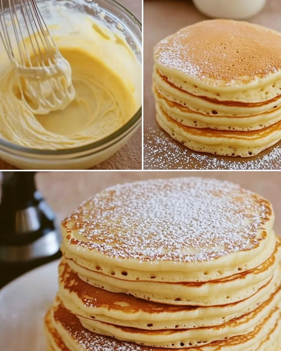 Leckere Amerikanische Pfannkuchen auf einem Teller serviert