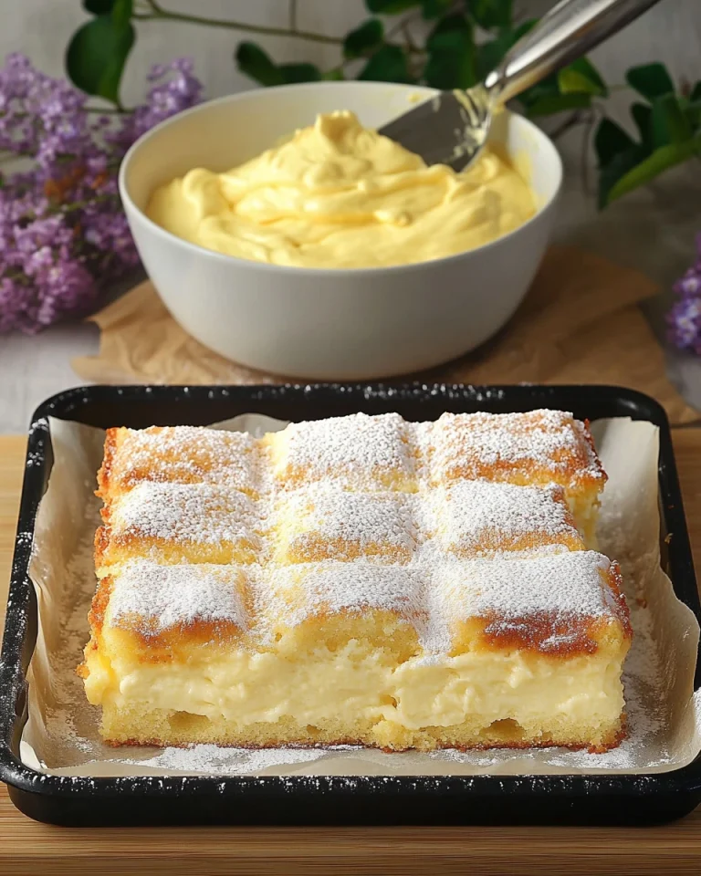 Apfelkuchen mit Vanillepudding