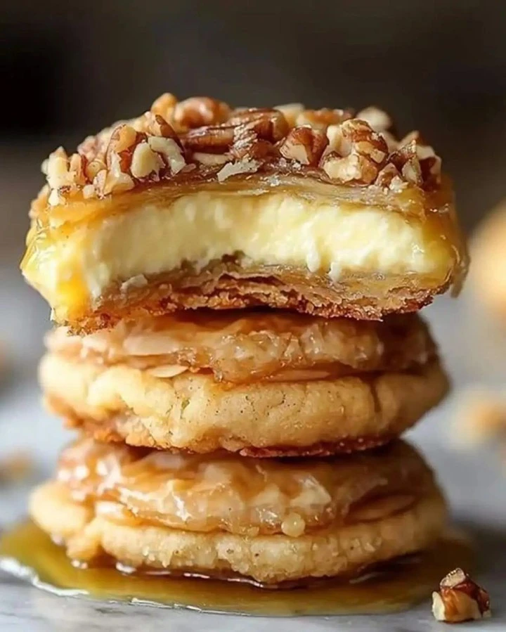 Baklava-Cheesecake-Phyllo-Kekse mit Honig-Drizzle