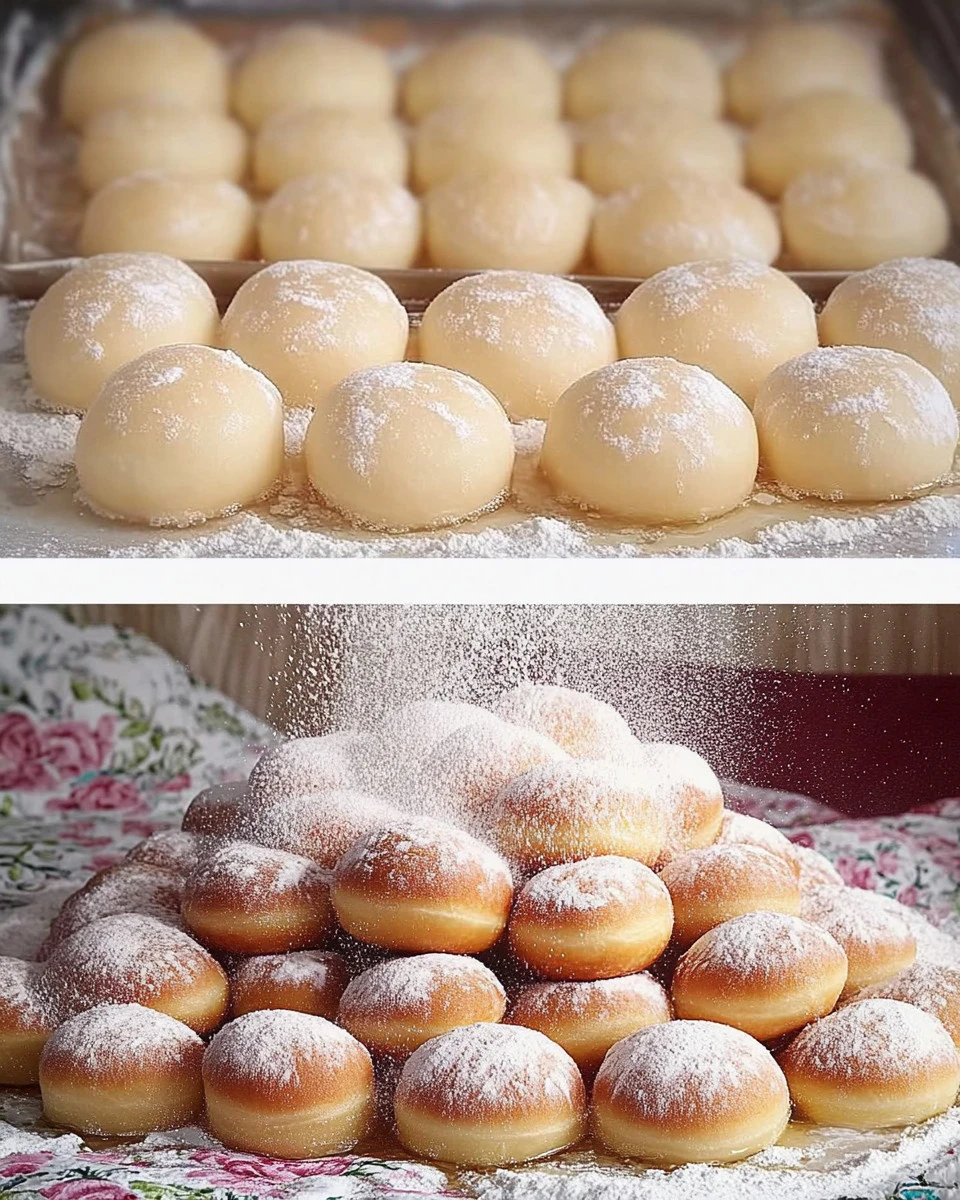 Berliner Pfannkuchen in einer Zuckerglasur
