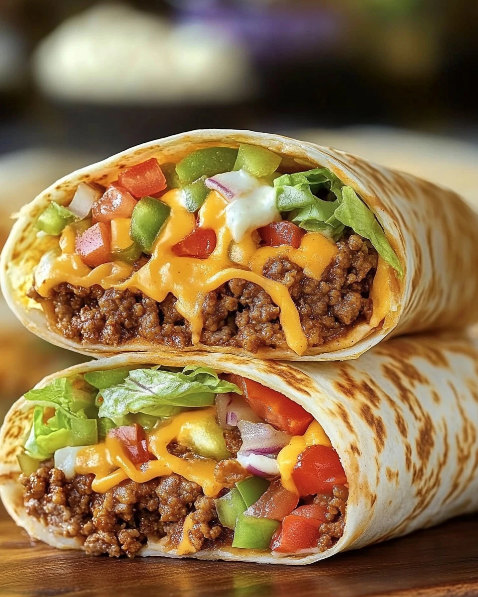 Big Mac Rolle mit saftigem Rindfleisch, Salat und speziellen Saucen