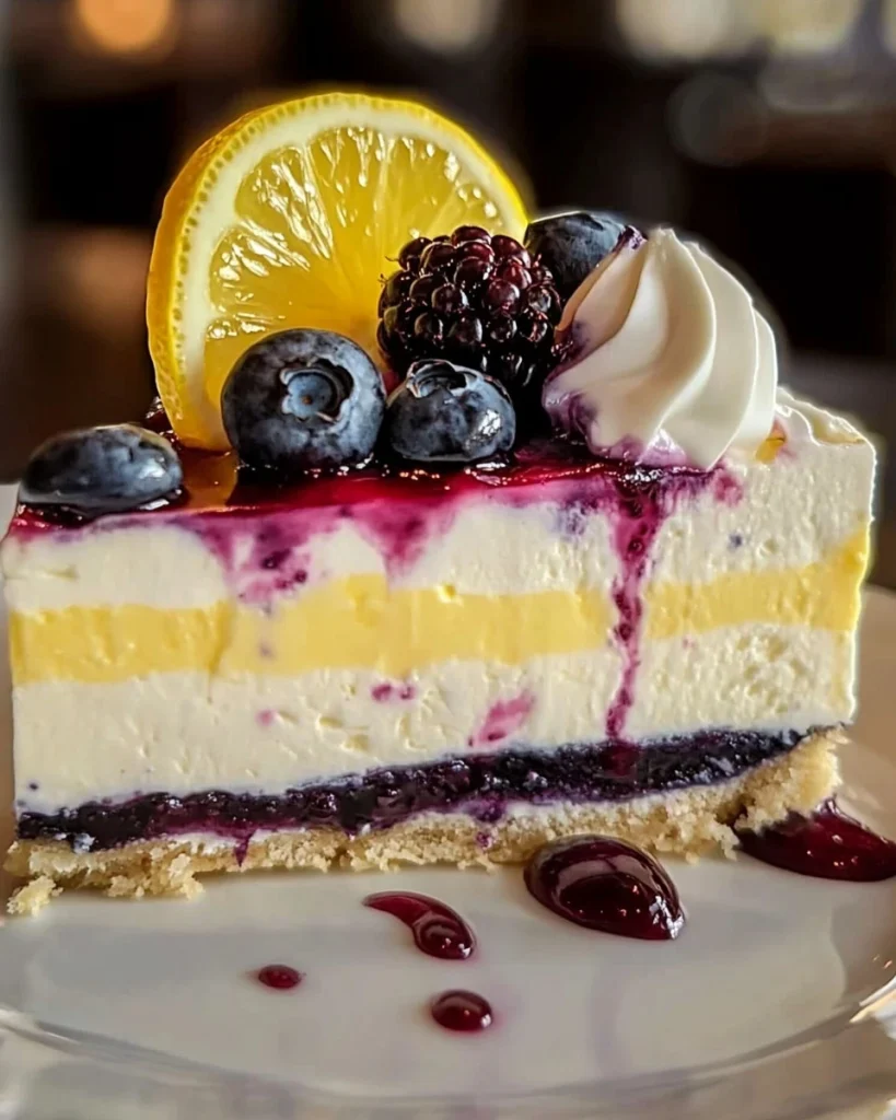 Blaubeer-Zitronen-Käsekuchen