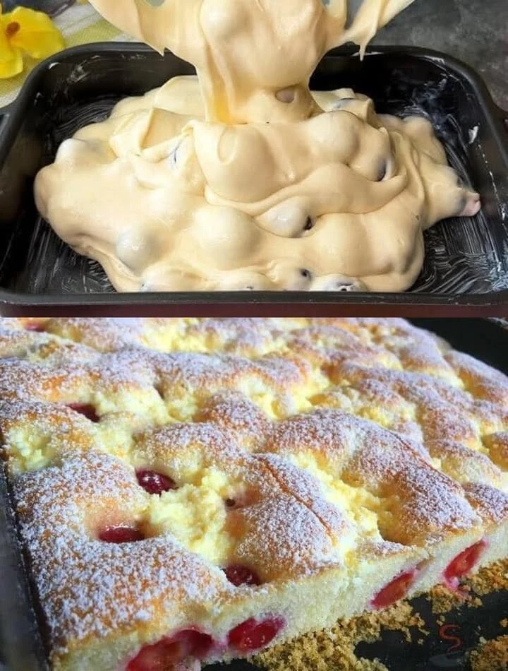 Blitz 5 Minuten Quark Kirschkuchen