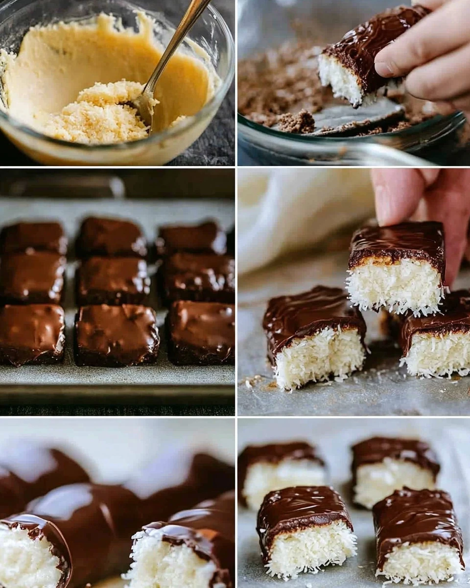 Leckere Bounty Pralinen mit 3 Zutaten auf einem Teller