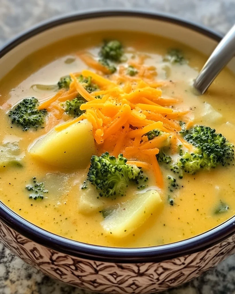 Brokkoli Kartoffel Suppe mit Käse