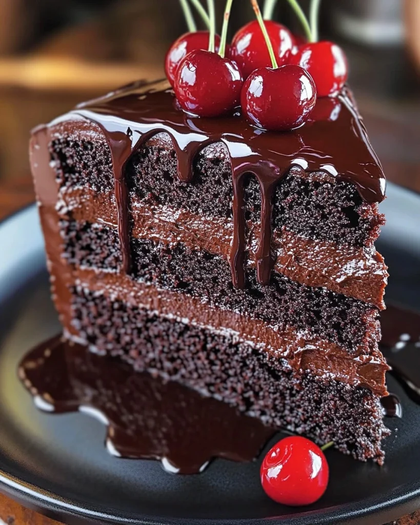 Dekadenter Schokoladen-Kirschkuchen