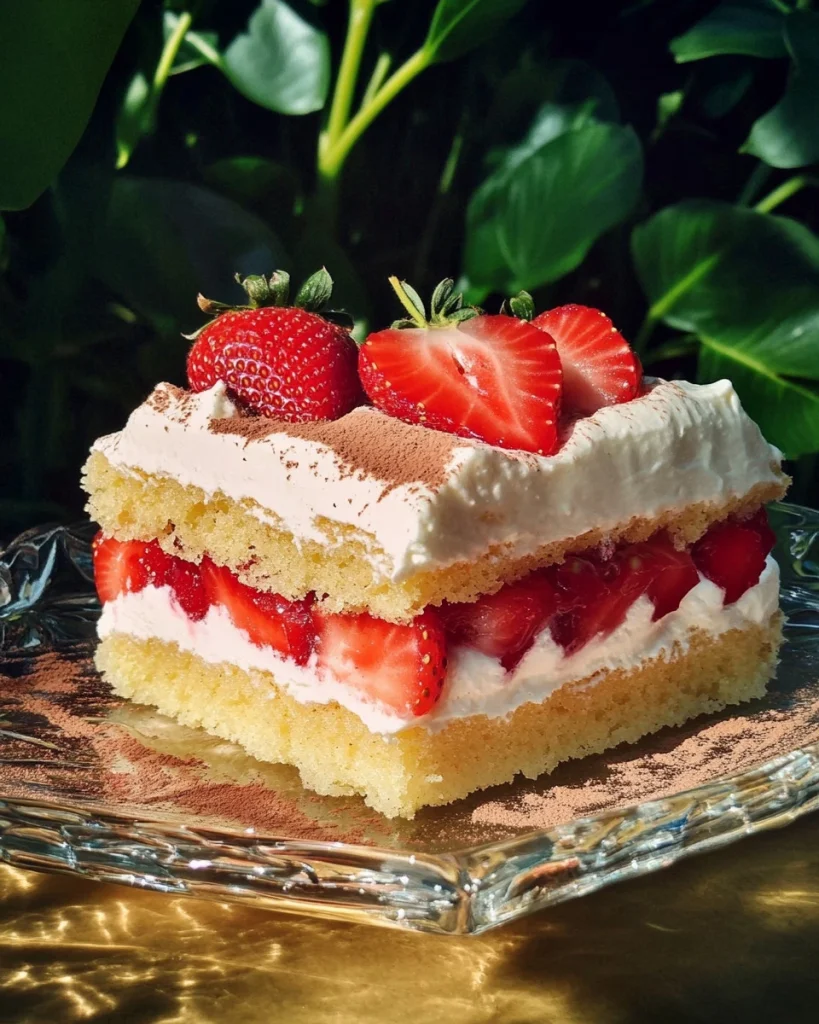 Erdbeer Fanta Kuchen mit frischen Erdbeeren und spritziger Fanta