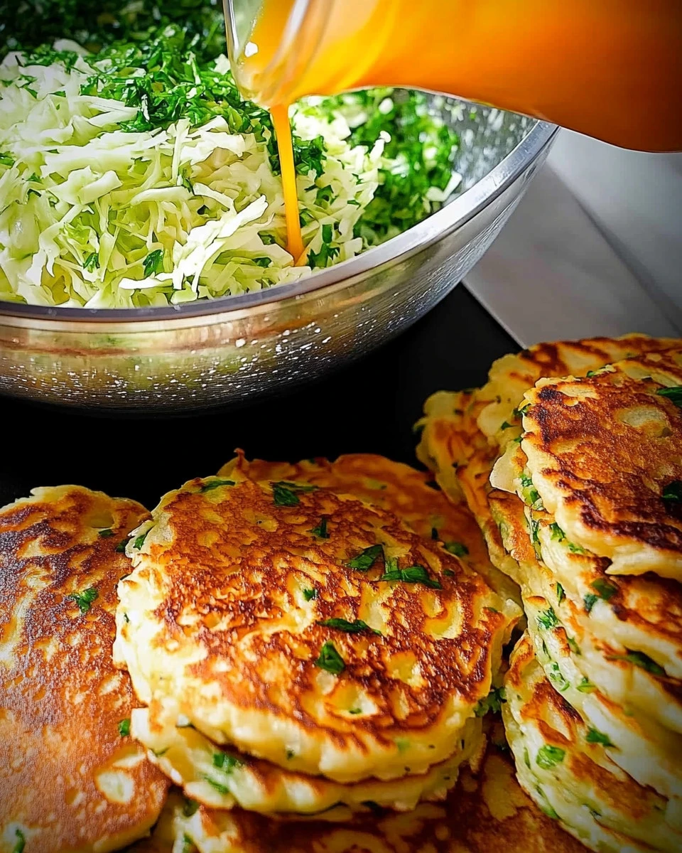 Fantastische Zucchini Pfannkuchen auf einem Teller serviert