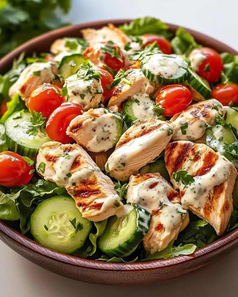 Griechischer Hähnchen Salat