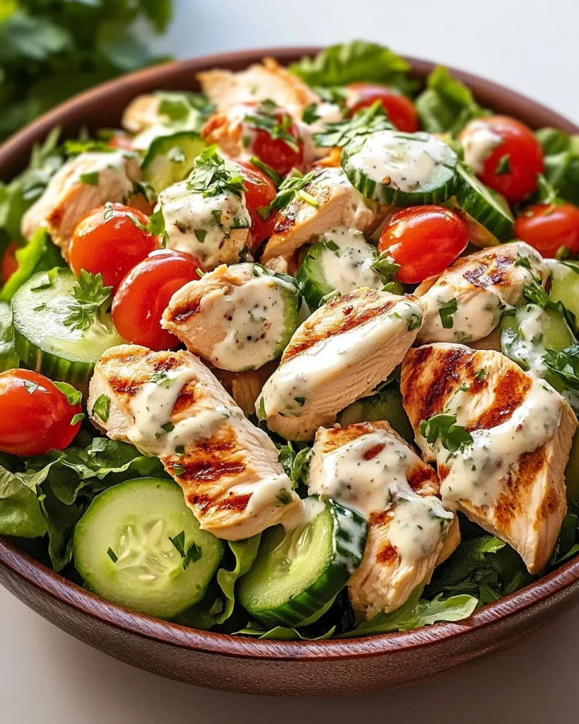 Griechischer Hähnchen Salat