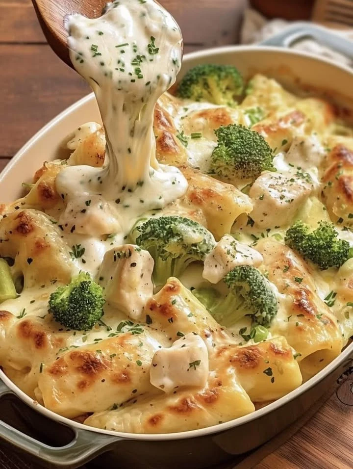 Hähnchen-Brokkoli-Auflauf Alfredo