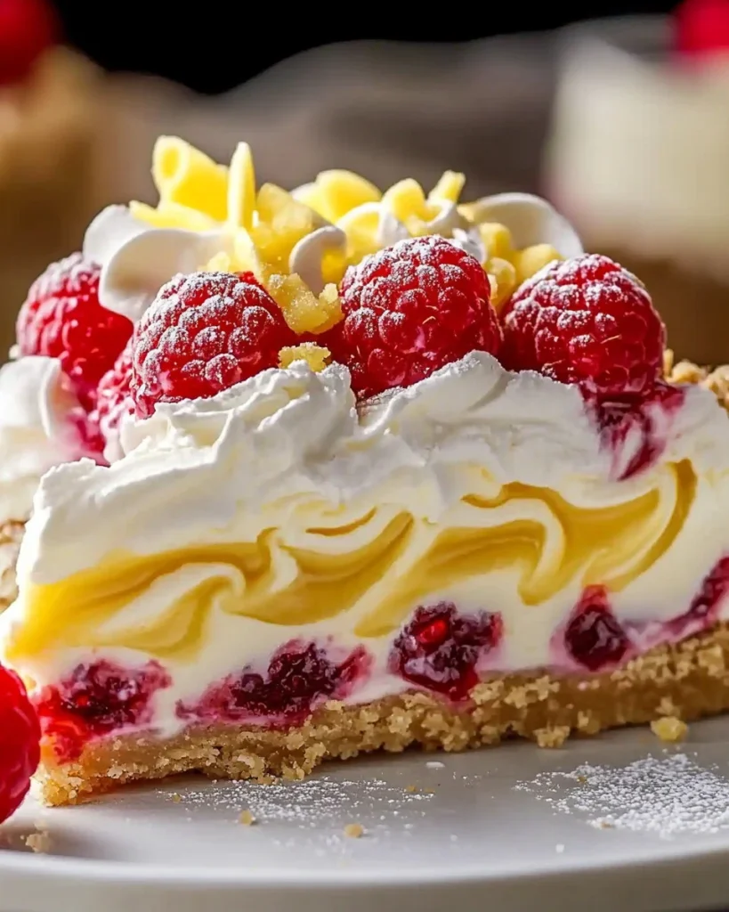 Himmlische Zitrone-Himbeeren Käsekuchen