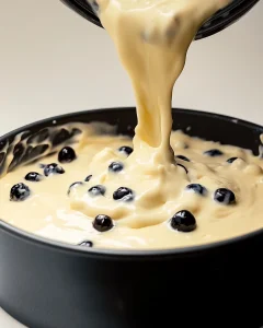 Schneller Joghurt Kirschkuchen in 5 Minuten auf einem Teller serviert