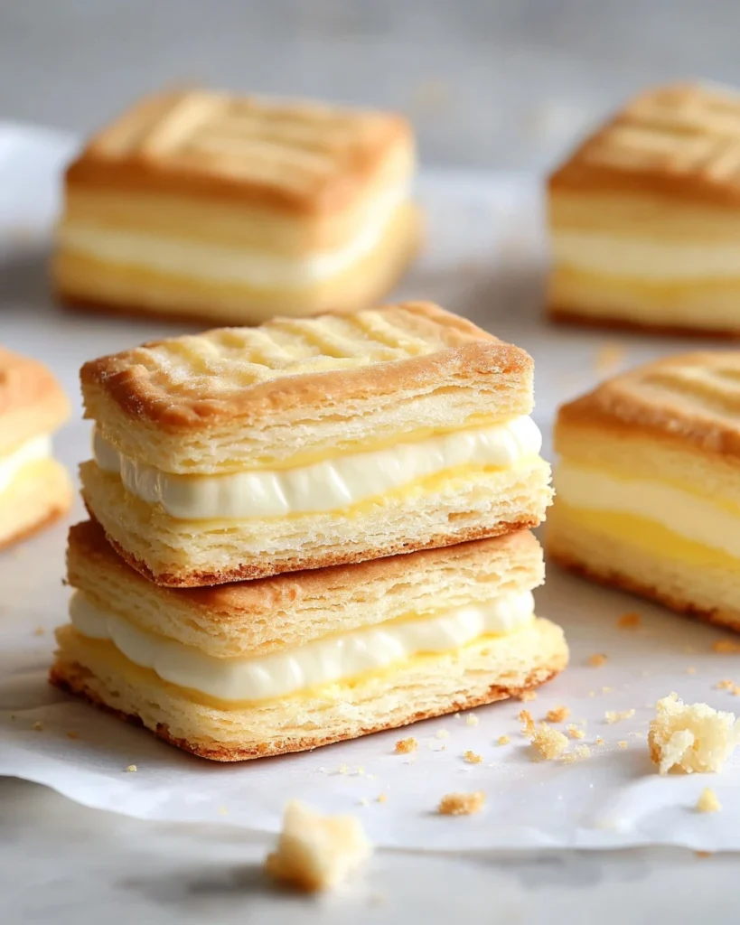 Kekskuchen mit Vanillecreme