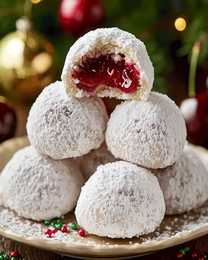 Kirsch-Mandel-Schneebälle